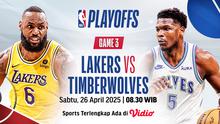 NBA Playoffs Game 3: Lakers vs Timberwolves (Sumber: Dok. Vidio)
