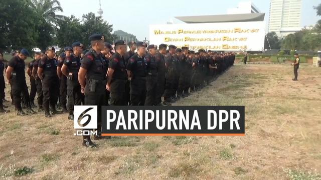 Polisi mulai mengamankan gedung DPR/MPR jelang sidang paripurna hari ini. Polisi juga akan melakukan rekayasa lalu lintas jika dibutuhkan.