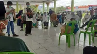 Warga yang terindikasi terpapar covid-19 merupakan jemaah alumni Ijtima Ulama di Kabupaten Gowa, Sulawesi Selatan. (Liputan6.com/Arfandi Ibrahim)
