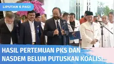 Presiden PKS, Ahmad Syaikhu bersama jajarannya mendatangi kantor DPP Nasdem di Gondangdia, Jakarta Pusat, pada Rabu (22/06) siang. Meski belum putuskan untuk berkoalisi, namun kedua partai menyepakati sejumlah hal untuk menuju pemilu 2024.