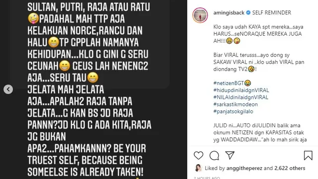 Aming (Foto: Instagram/@amingisback)