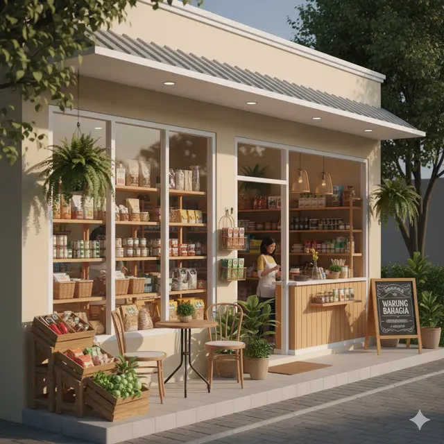 Inspirasi cat warna warung sembako