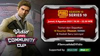 Saksikan Live Streaming Vidio Community Cup Season 10 PUBGM Series 10, Jumat 6 Agustus 2021. (Sumber : dok. vidio.com)