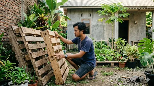 Cara Buat Kebun Sayur Mini dari Palet Bekas