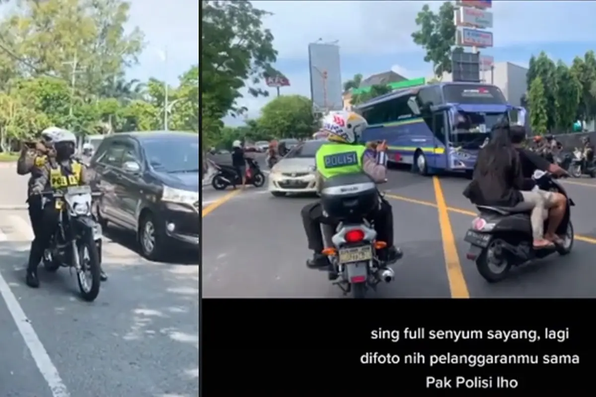 Polisi foto pelanggar lalu lintas (Istimewa)