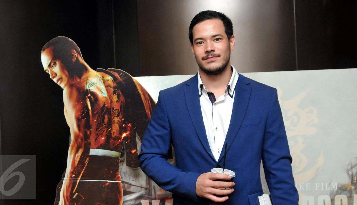 Aktor Zack Lee saat press screening film Yakuza Apocalypse di kawasan Semanggi, Jakarta Pusat, Senin (29/6/2015). (Liputan6.com/Panji Diksana)