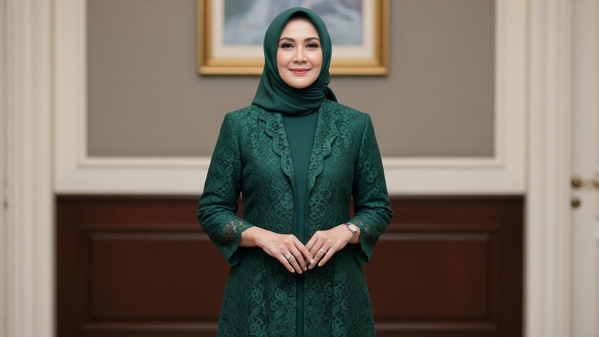 8 Model Gamis Blazer Brokat Mewah tapi Sederhana untuk Wanita 45 Tahun, Elegan Tanpa Berlebihan