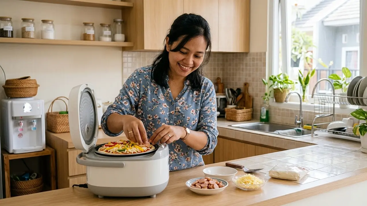 Resep Pizza Magic Com Anti Gagal