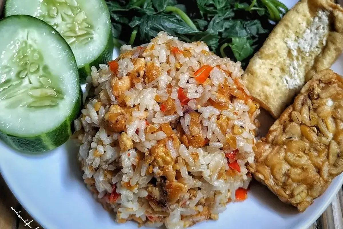 Resep nasi tutug tempe. (dok. Cookpad @wiwik_hendRiani)