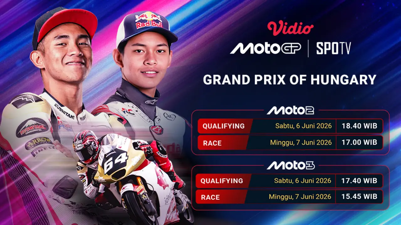 Jadwal Moto2 & Moto3 Grand Prix of Hungaria 2026