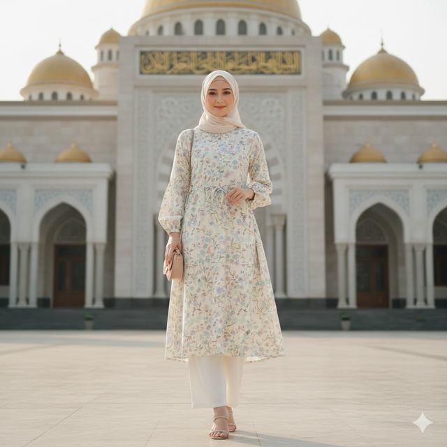 8 Tunik Muslim Wanita Lebaran 2026 Nyaman Adem, Pilihan Terbaik untuk ...