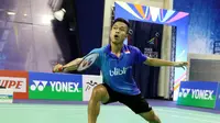 Tunggal putra Indonesia, Anthony Sinisuka Ginting, melaju ke babak kedua Prancis Terbuka Super Series 2016 setelah mengalahkan Ajay Jayaram (India), Rabu (26/10/2016). (PBSI)