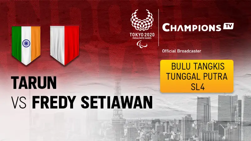 Tunggal Putra SL4 Fredy Setiawan vs Tarun (India)