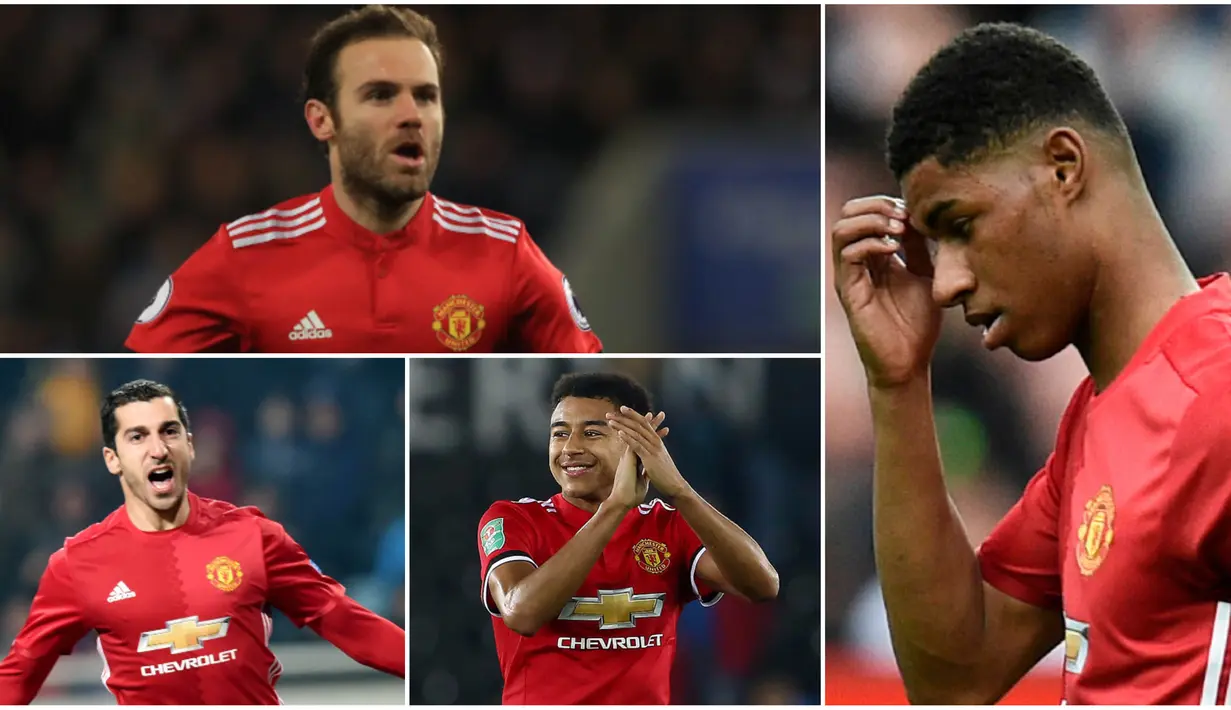 Berikut ini lima pemain yang bisa terancam posisinya jika Alexis Sanches jadi datang ke Old Trafford. Diantaranya, Henrikh Mkhitaryan, Juan Mata dan Marcus Rashford (Foto- foto Kolase AP dan AFP)