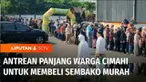 Dimana ada operasi pasar murah sembako, di situ pasti ada antrean panjang warga. Mahalnya sejumlah bahan pokok saat ramadan membuat warga di Cimahi, Jawa Barat, rela antre panjang demi membeli sembako murah.