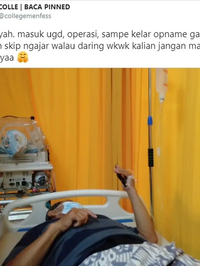 kisah dosen tetap mengajar meski terbaring di RS