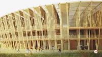 Seorang arsitek memiliki rencana untuk memenangkan proyek Archiprix dengan membuat stadion portabel dari bambu.