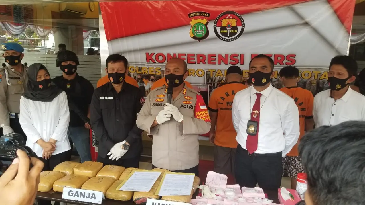Seorang pengedar sabu berinisial HC, diamankan Polres Metro Tangerang di kontrakannya di Grogol, Jakarta Barat.