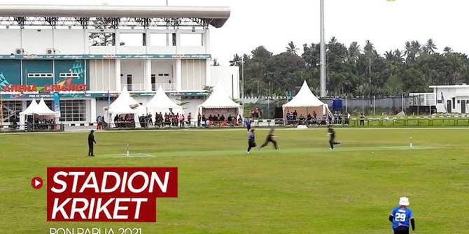 VIDEO: Stadion Kriket Berstandar Internasional Digunakan di PON Papua 2021