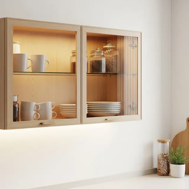 Model Lemari Atas Dapur Minimalis (Image by Gemini AI)