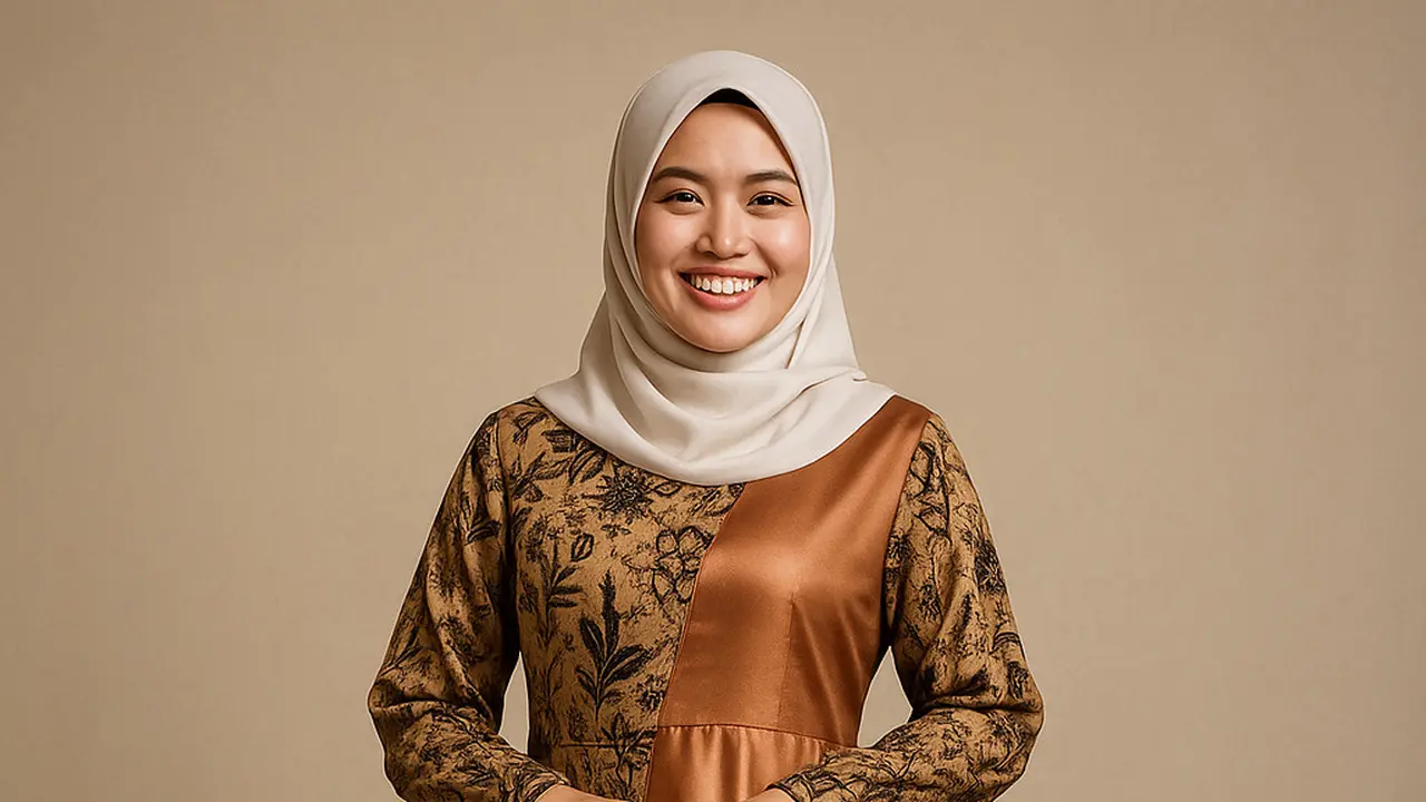 Model Gamis Batik Kombinasi Satin Mengkilap/Ilustrasi ChatGPT