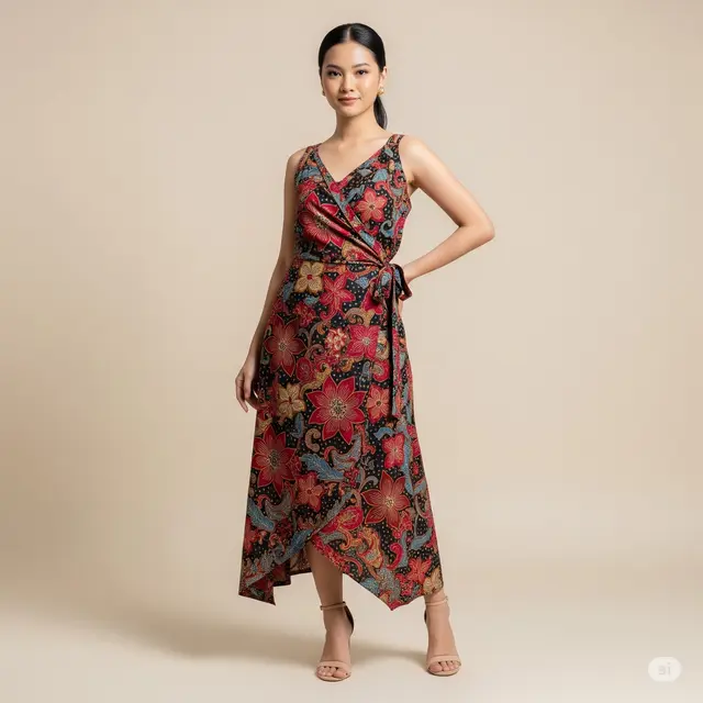 Model Batik Wanita Asymmetric. Foto: Gemini