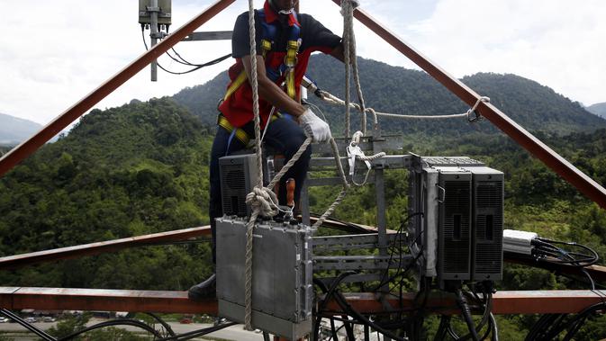 Salah satu BTS Telkomsel di Kabupaten Belu, Nusa Tenggara Timur yang berbatasan langsung dengan Timor Leste. (Doc: Telkomsel)