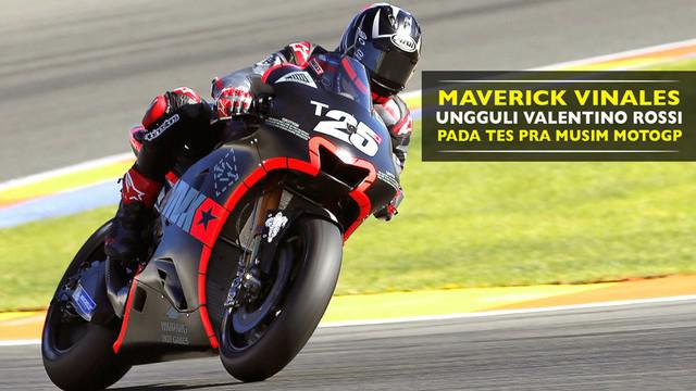 Maverick Vinales berhasil mencatatkan waktu tercepat pada tes pra musim MotoGP 2017 mengungguli rekan setimnya, Valentino Rossi.