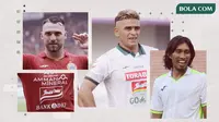 Marko Simic, Cristian Gonzales dan Budi Sudarsono. (Bola.com/Dody Iryawan)