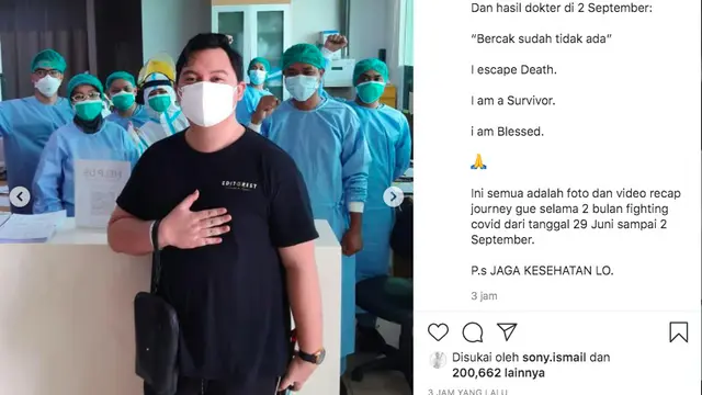 Chandra Liow Juga Sempat Alami Badai Sitokin Hingga Kritis dan Putusa Asa. (instagram.com/chandraliow)