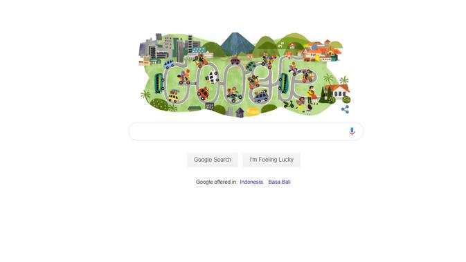 Google doodle tradisi mudik (Liputan6.com/ Agustin Setyo W)