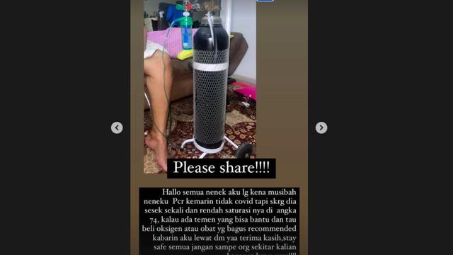 Millen Cyrus Butuh Tabung Oksigen untuk Sang Nenek yang Saturasinya di Angka 74. (instagram/millencyrus)
