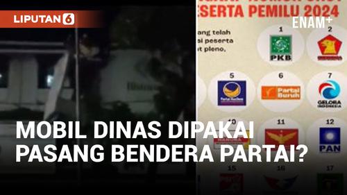 VIDEO: Mobil PJU Dinas Lampung Keciduk Pasang Bendera Partai, Siapakah Itu?