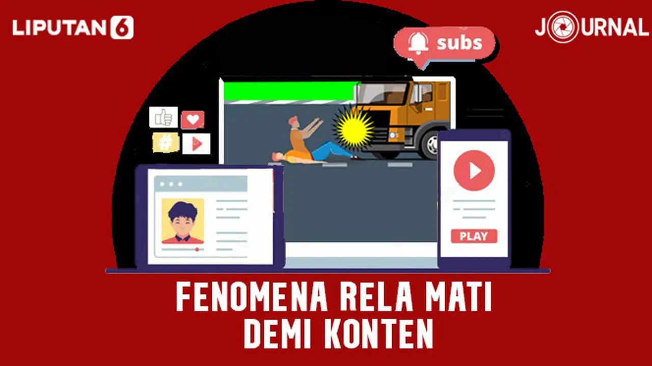 Poster Jurnal Ancam Keselamatan Nyawa  Hanya Demi Konten