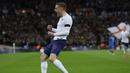 Pemain Inggris, Jamie Vardy saat membobol gawang Italia pada laga uji coba di Wembley Stadium, London, (27/3/2018). Italia tahan imbang Inggris 1-1. (AP/Kirsty Wigglesworth)