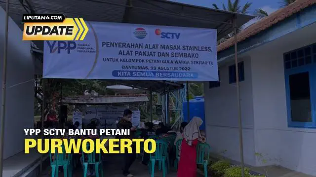 YPP Indosiar SCTV memberikan bantuan alat masak stainless, alat panjat dan sembako untuk kelompok petani di Banyumas, Purwokerto.