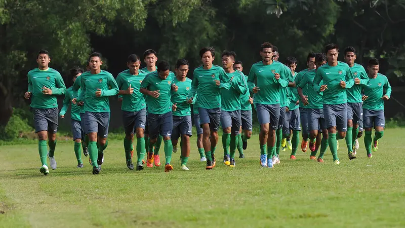 Intip, Latihan Akhir Garuda Muda Jelang Kualifikasi Grup H Piala Asia 2016 