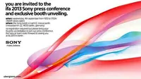 Sebar Undangan, Sony Konfirmasi Akan Gelar Press Event di IFA