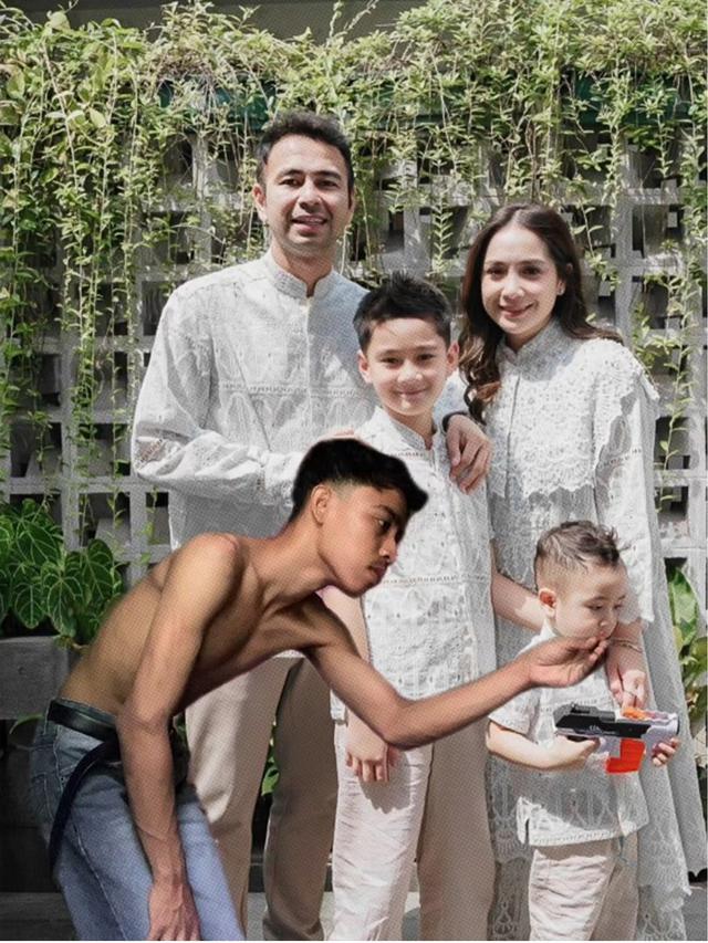 6 Editan Foto Netizen Ingin Jadi Anak Raffi Ahmad Ini Kocak, Maksa Banget