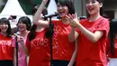 Acara bertajuk JKT48 Handshake Festival 'Refrain Penuh Harapan' ini adalah acara peluncuran 'single' 'Refrain Penuh Harapan' yang merupakan 'single' ke-10 idol grup itu. (Deki Prayoga/Bintang.com)