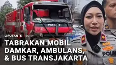 Mobil Damkar Tabrakan Beruntun dengan Lima Kendaraan di Cakung