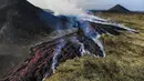 Letusan terjadi di lembah tak berpenghuni di dekat gunung Litli-Hrútur, sekitar 30 kilometer (19 mil) barat daya ibu kota, Reykjavik. (AFP/Kristinn Magnusson/Iceland Out)