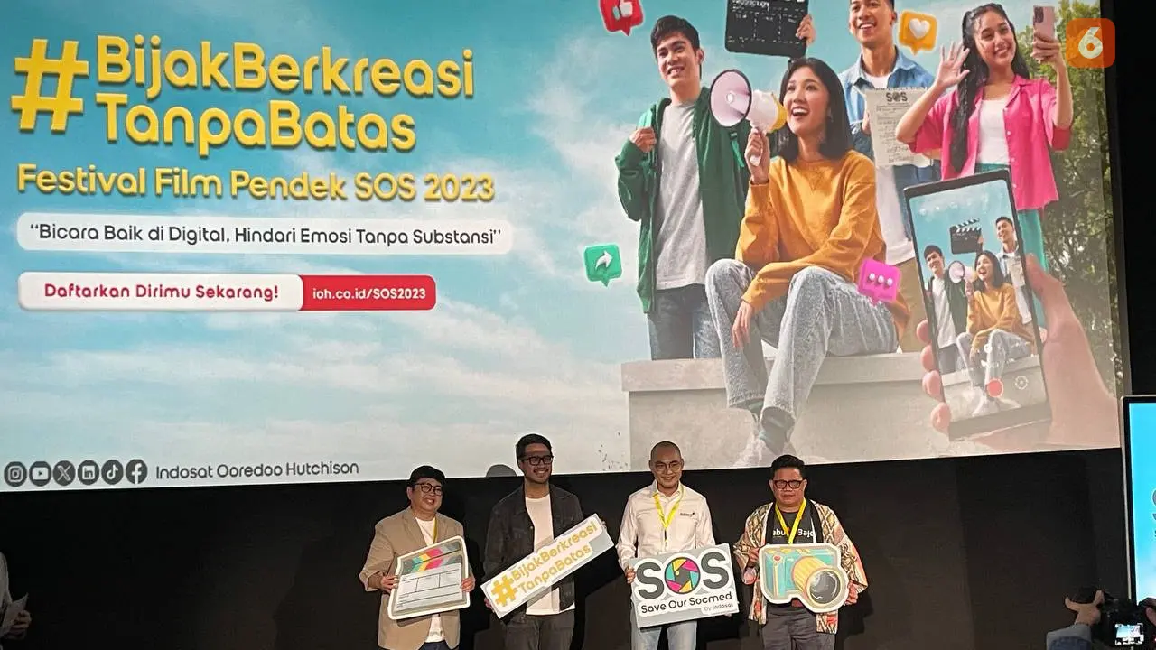 Indosat Ooredoo Hutchison menggelar kompetisi film pendek SOS 2023, mengajak anak-anak muda untuk setop hate speech di media sosial (Liputan6.com/ Agustin Setyo Wardani)