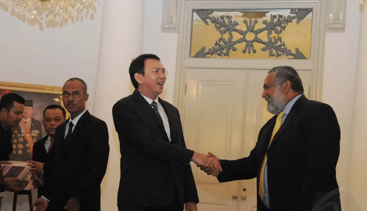 Pemprov DKI Jakarta dan pemerintah Fiji bekerja sama dalam hal Pemadam Kebakaran dan Penanggulangan Bencana, (22/9/14). (Liputan6.com/Herman Zakharia)