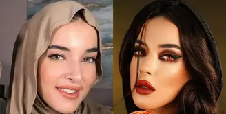 Lihat di sini beberapa potret kontras makeup Tasya Farasya.