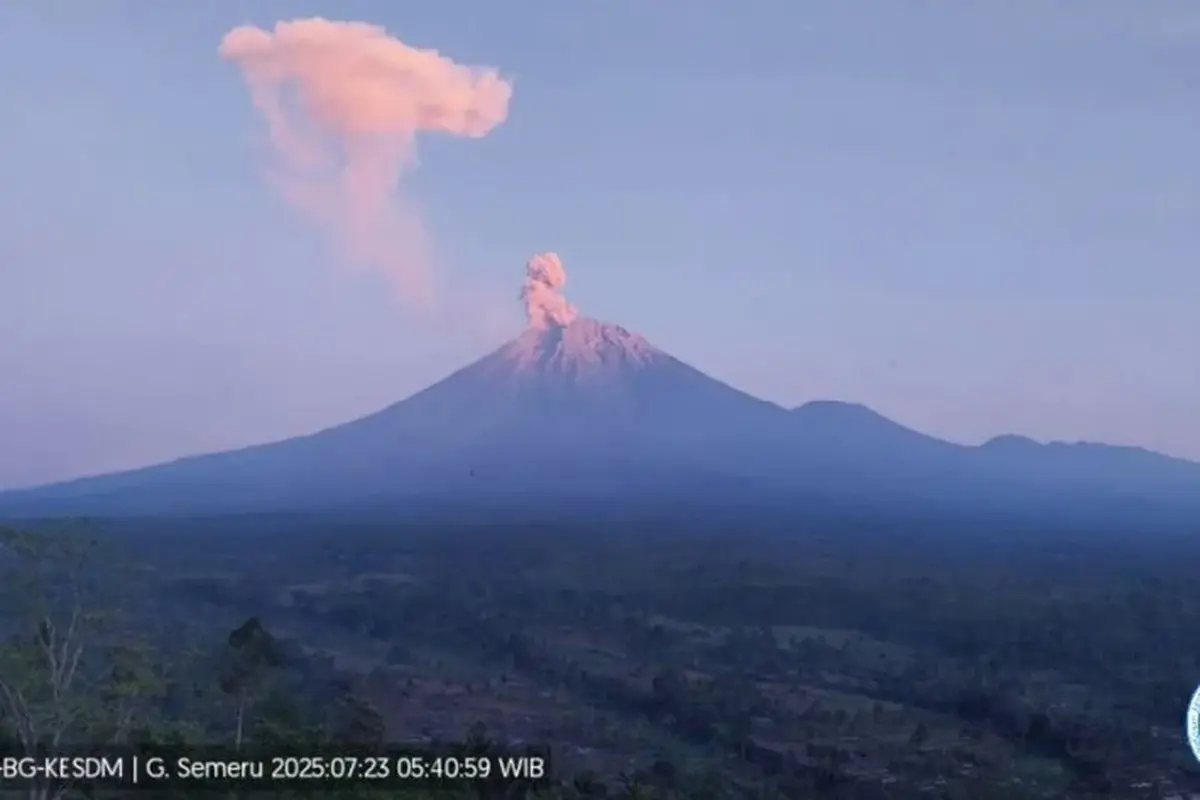 Gunung Semeru erupsi, tinggi letusan mencapai 1.000 meter (Istimewa)