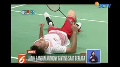 Selain standing applause di lapangan, warganet juga terus membicarakan perjuangan pebulu tangkis Anthony Ginting yang sempat cedera saat melawan pebulu tangkis China.