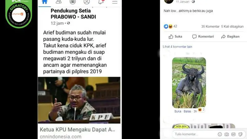 Gambar Tangkapan Layar Berita Tentang Ketua KPU Arief Budiman