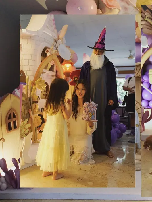 Sementara Hamish Daud tampil totalitas cosplay jadi wizard demi sang putri. @raisa6690.