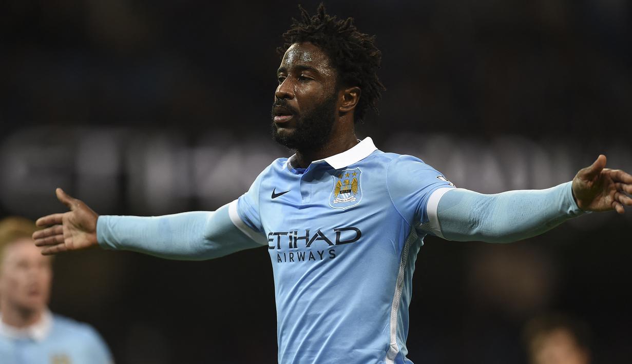 Wilfried Bony. Striker asal Pantai Gading ini didatangkan Manchester City dari Swansea City pada tengah musim 2014/2015. Selama 1,5 musim ia tampil dalam 46 laga dengan raihan 10 gol. Di awal musim 2016/2017 ia dipinjamkan ke Stoke City, lalu kembali ke Swansea di musim berikutnya. (AFP/Paul Ellis)